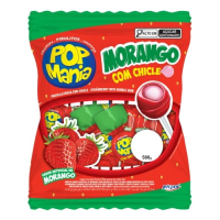 imagem de PIRULITO POP MANIA MORANG O C/CHICLETE (SC)500G - RICLAN