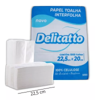 imagem de PAPEL TOALHA 23X21 BRANCO LUXO (FD) C/1000 FL - SECATTO