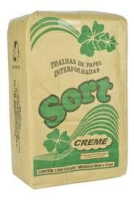 imagem de PAPEL TOALHA 20X21 CREME (VERDE) (FD) C/1000 FL- VALLE