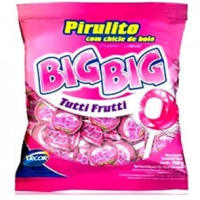 imagem de PIRULITO BIG BIG TUTTI FRUIT C/CHICLETE (SC) 500G C/50 UN - ARCOR