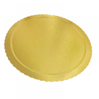 imagem de CAKE BOARD OURO 28 CM BORDA ONDULADA C/1 UN -