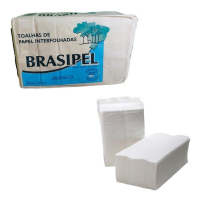 imagem de PAPEL TOALHA 20X21 BRANCO (AZUL) (FD) C/1000 FL - BRASIPEL